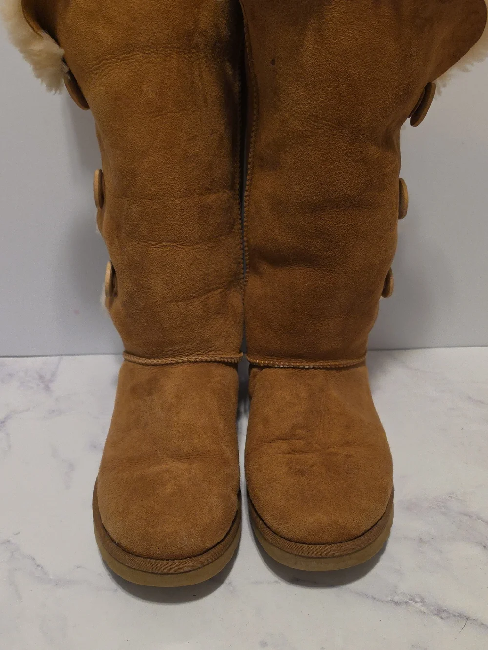 Ugg Shearling Trim Chestnut Women's Winter Boots